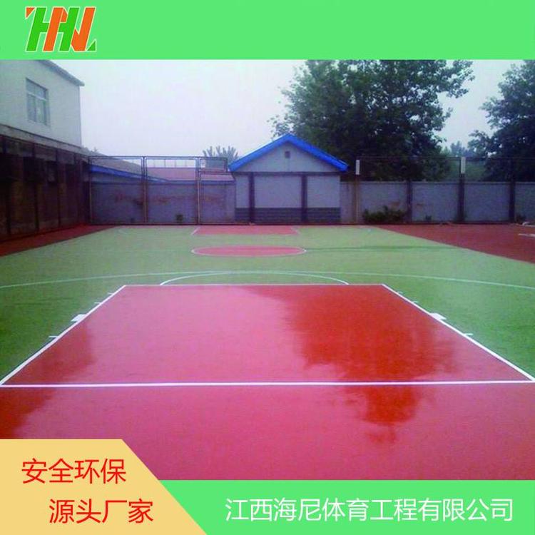 悟空承接硅PU篮球场地坪漆施工 打造健康运动场地