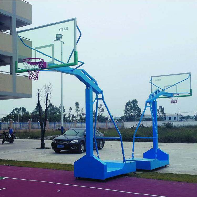 悟空供应学校移动篮球架及安装 户外运动场定做