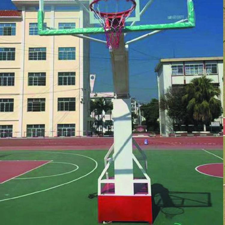 悟空供应学校成人电动液压篮球架训练比赛场安装